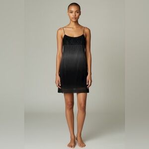 BCBG Vintage 00s 90s Y2K  Black Polka Dots Slip Mini Dress